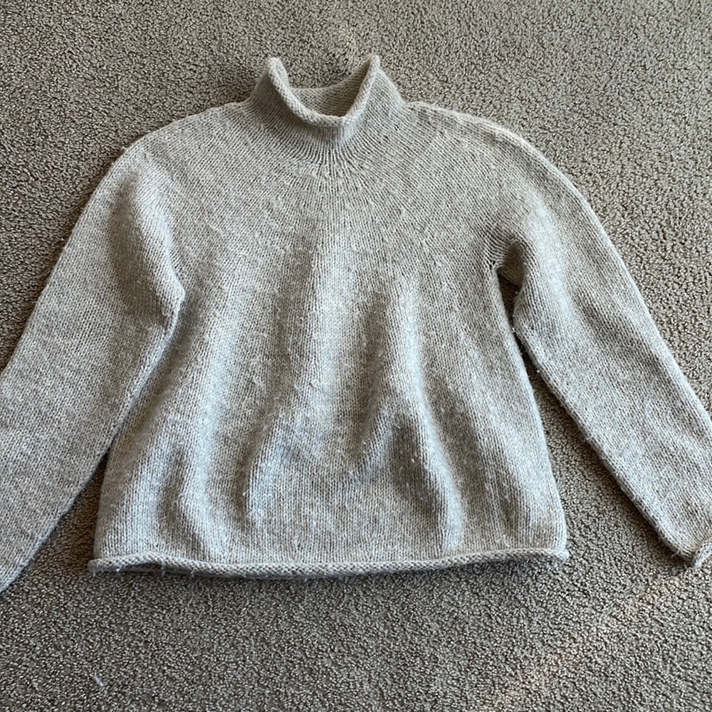 Lauren Manoogian mock neck wool knit sweater 1